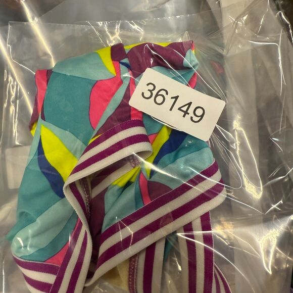 Lands' End Tankini Top Girls 10 Blue Floral Sleeveless Lined Square Neck Swim - Picture 4 of 4